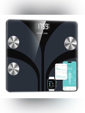 Posture Digital Bathroom Smart Scale - Black (new)